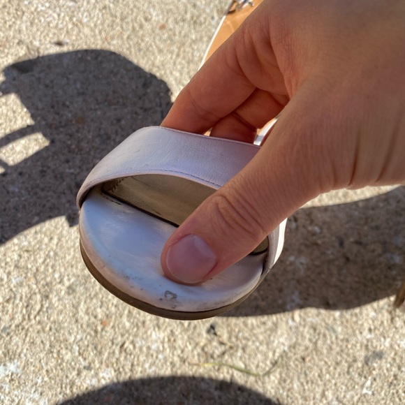 14th & Union White sandal wedge heels with strap size 8 - Picture 7 of 10